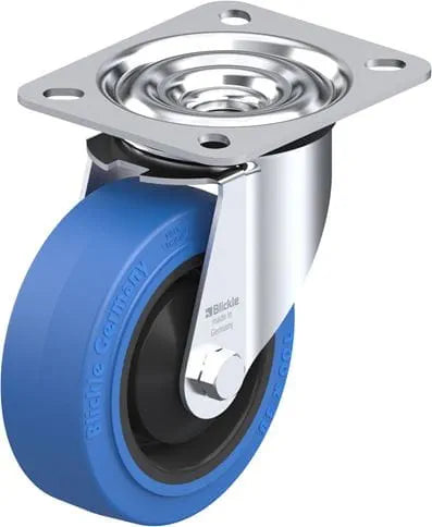 LE POEV 100KA-SB <span>150 Kg Swivel Plate 100mm Blue Rubber</span>