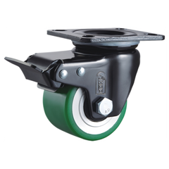 LHPUQ63SWBL - 400 kg Swivel, Wheel Brake 63mm Polyurethane