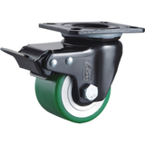 LHPUQ75SWBL - 500 kg Swivel, Wheel Brake 75mm Polyurethane