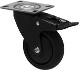 MJQ100GBLK - MJQ100G/MPPTBBLK 85 Kg Swivel Plate Total Brake 100mm Midnight Black