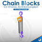 [ADD. INFO REQ.] 3/6/10m Chain Block - 0.5 to 10T