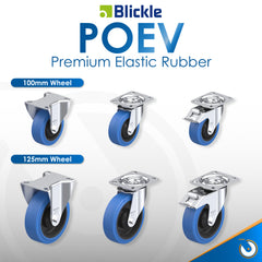 Blickle POEV Elastic Blue Rubber Castor Series