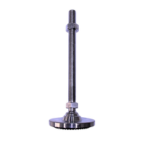 Heavy Duty 304 Stainless Steel Levelling Foot | 2000kg, Ø90mm Base, M16x190mm