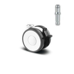 5925POH065W-BK 50 kg Swivel/Brake 65mm Twin Wheel Polyamide