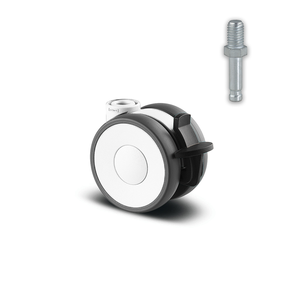 5925POH065W-BK<span>50 Kg Swivel/Brake 65mm Twin Wheel Polyamide</span>