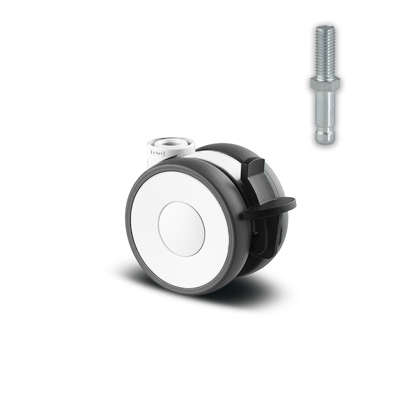 5925POH065W-BK<span>50 Kg Swivel/Brake 65mm Twin Wheel Polyamide</span>