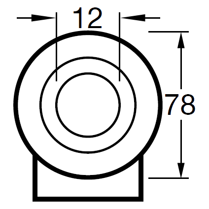 8477UAD100P30M - 150 Kg Bolt Hole Total Brake 100mm Stainless Steel Polyurethane