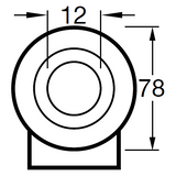 8477UAD100P30M - 150 Kg Bolt Hole Total Brake 100mm Stainless Steel Polyurethane