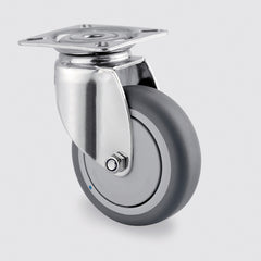 KSS07525-TPB 75 kg Swivel Plate 75mm Stainless Steel Grey TPE