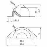 Ball Transfer Unit 30Kg Zinc Plated Steel