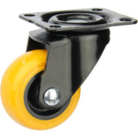 BPUA38S - 20 kg Swivel Plate 38mm Orange Polyurethane