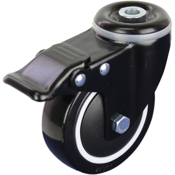 BPUQ100BHTB <span>140 Kg Swivel Bolt Hole Total Brake 100mm Polyurethane</span>