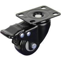 BPUQ50STB - 52 kg Swivel Plate Total Brake 50mm Polyurethane