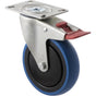 CBQ125G/MZPTB - 100 kg Swivel Plate Total Brake 125mm Blue Rubber
