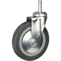 CTCGRQ125BH - 80 kg C11 Stem Swivel 125mm Grey Rubber Cleaning Trolley Castor