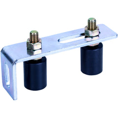 Gate Roller Assembly Twin 30mm x 40mm Zinc Plated Steel Shaft &Plastic Guide Roller & Bracket