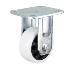 HIN4F-WNQ - 300 kg Fixed Plate 100mm White Nylon