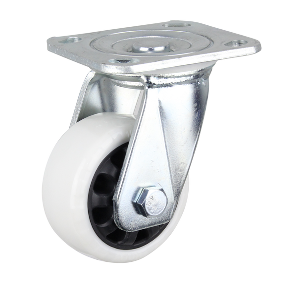 HIN4S-WNQ <span>300 Kg Swivel Plate 100mm White Nylon</span>