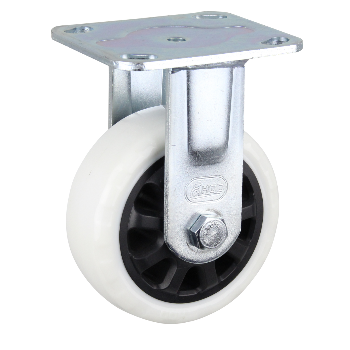 HIN5F-WNQ - 360 Kg Fixed Plate 125mm White Nylon