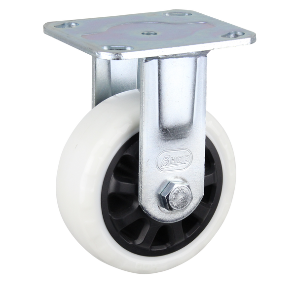 HIN5F-WNQ<span>360 Kg Fixed Plate 125mm White Nylon</span>