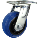 HIN5S-BRQ - 220 Kg Swivel Plate 125mm Blue Rubber