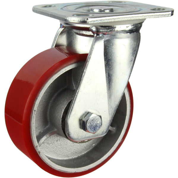 HIN5S-CIPU <span>350 Kg Swivel Plate 125mm Polyurethane</span>