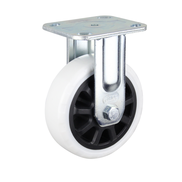 HIN6F-WNQ<span>430 Kg Fixed Plate 150mm White Nylon</span>