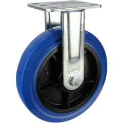 HIN8F-BRQ - 350 kg Fixed Plate 200mm Blue Rubber