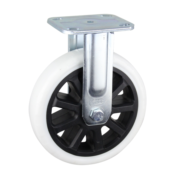 HIN8F-WNQ <span>480 Kg Fixed Plate 200mm White Nylon</span>