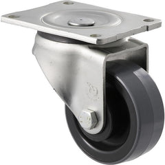 HUR100/OZP - 400 kg Swivel Plate 100mm Polyurethane