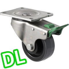 HUR100/OZPDL - 400 kg Swivel Plate Direction Lock Only 100mm Polyurethane