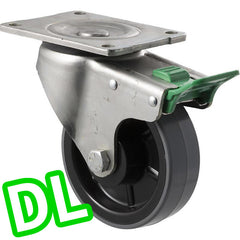 HUR125/OZPDL - 400 kg Swivel Plate Direction Lock Only 125mm Polyurethane