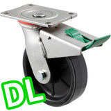 HUR150/HZPDL - H SERIES 450 Kg Swivel Plate Direction Lock Only 150mm Polyurethane