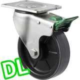 HUR150/OZPDL - 450 Kg Swivel Plate Direction Lock Only 150mm Polyurethane