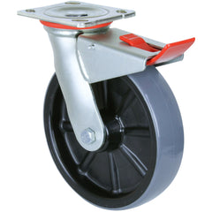 HUR200/HZPTB - H SERIES 500 kg Swivel Plate Total Brake 200mm Polyurethane