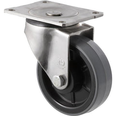 HUS125/OSP - 400 kg Stainless Steel Swivel Plate 125mm Polyurethane