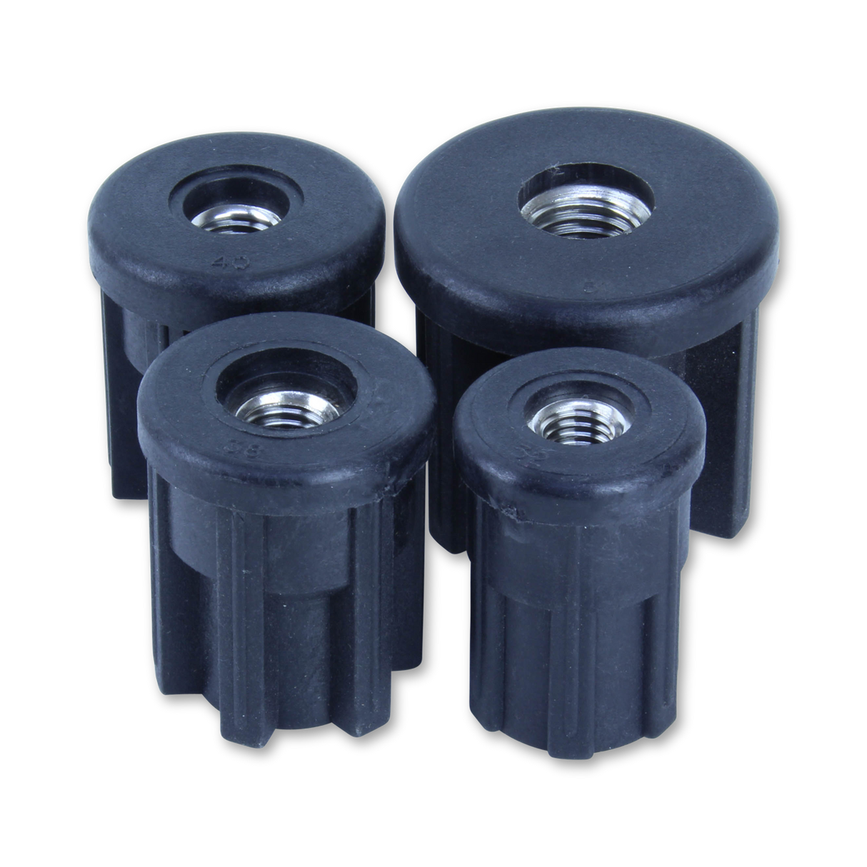 81/40/M12 - 40mm Round Stainless Steel Threaded Tube Insert