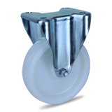 MZWNA125F - 120 Kg Fixed Plate 125mm White Nylon