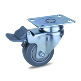 MZPUQ75STB - 85 Kg Swivel Plate Total Brake 75mm Polyurethane