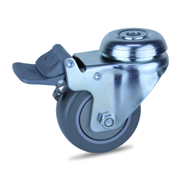 MZPUQ75BHTB <span>85 Kg Bolt-Hole Total Brake 75mm Polyurethane</span>