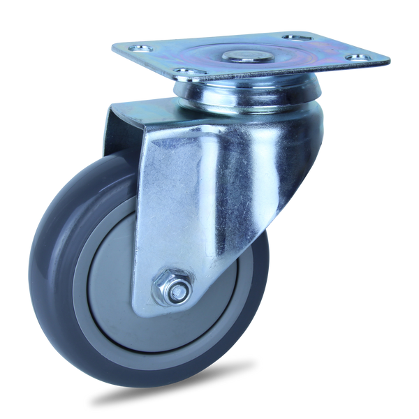 MZPUQ100S <span>100 Kg Swivel Plate 100mm Polyurethane</span>