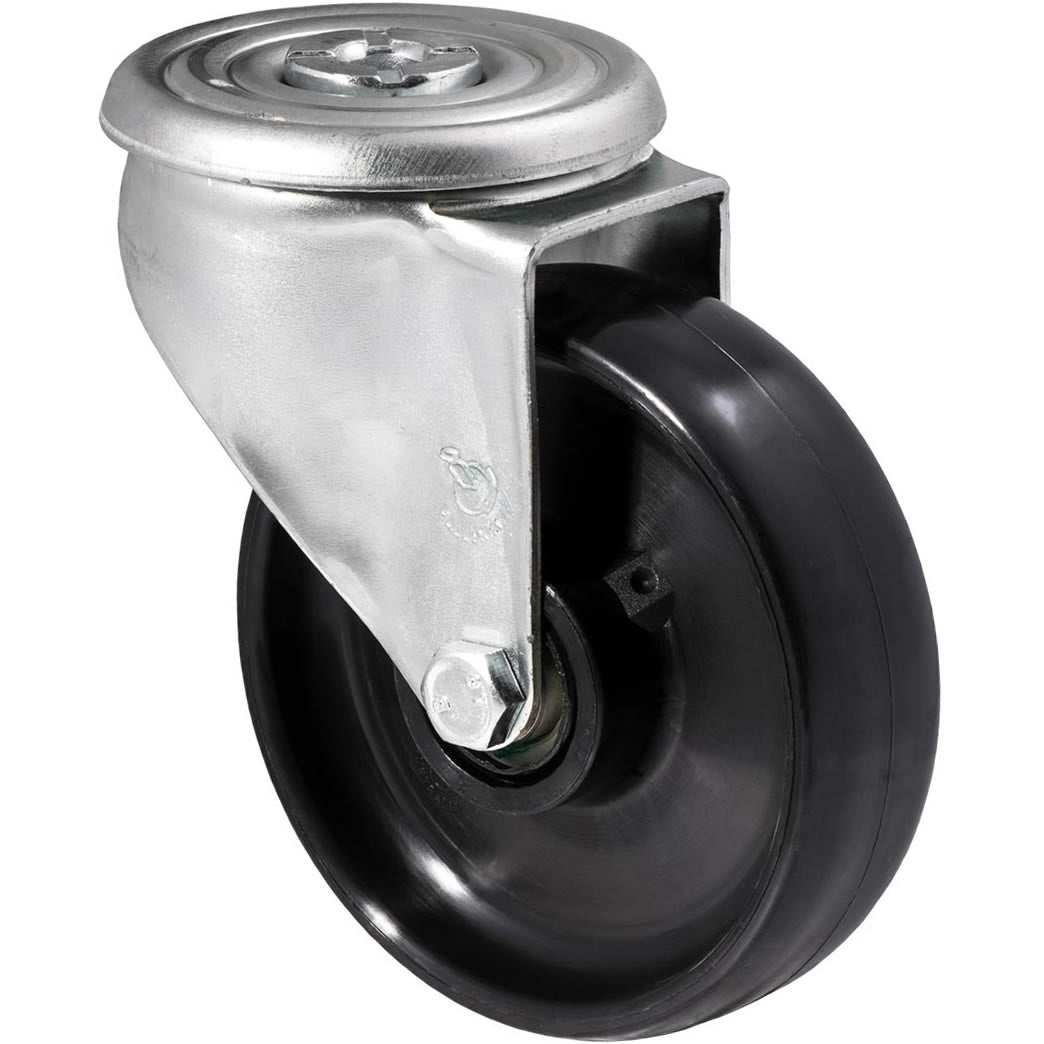 JNR125/JZH - 300 Kg Bolt-Hole 125mm Black Nylon