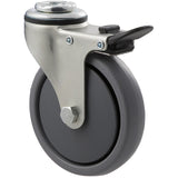 KJA100G/KZHTB - 50 Kg Bolt-Hole Total Brake 100mm Grey TPE