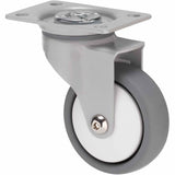KJQ75GWT - KJQ75G/KPPWT 50 Kg Swivel Plate 75mm Grey TPE w/ White Thread Guard