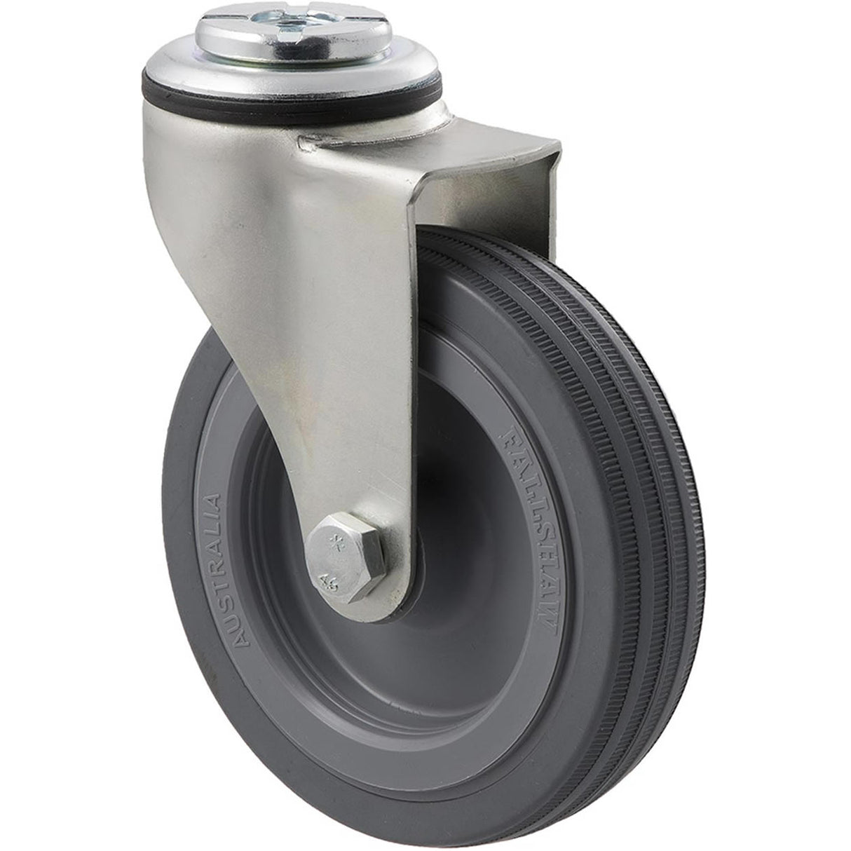 KSA100/KZH - 50 Kg Bolt-Hole 100mm Grey Rubber
