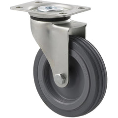KSA100/KZP - 50 kg Swivel Plate 100mm Grey Rubber