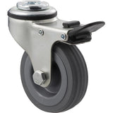 KSA75/KZHTB - 50 Kg Bolt-Hole Total Brake 75mm Grey Rubber