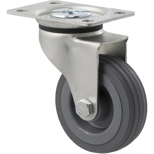 KSA75/KZP <span>50 Kg Swivel Plate 75mm Grey Rubber</span>