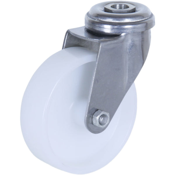 KSH07525-NNI <span>75 Kg Bolt-Hole 75mm Stainless Steel White Nylon</span>