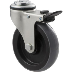 KUQ100/KZHTB - 100 kg Bolt-Hole Total Brake 100mm Polyurethane